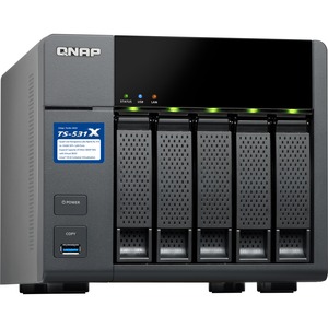 QNAP Turbo NAS TS-531X 5 x Total Bays SAN/NAS Storage System - Tower - ARM AL-314 Quad-core