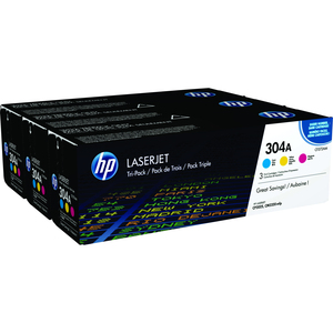 HP 304A Toner Cartridge - Cyan, Magenta, Yellow