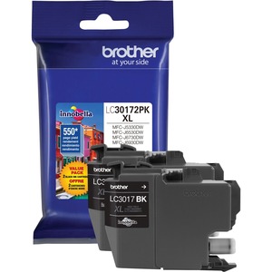 Brother LC30172PK Original Ink Cartridge - Black - Inkjet - High Yield - 550 Pages Black (Per Cartridge) - 2 / Pack