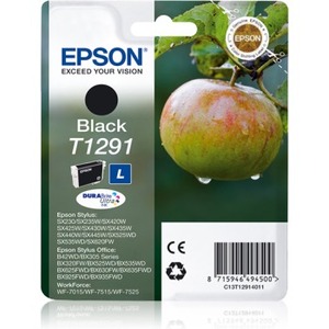 Epson DURABrite Ultra T1291 Ink Cartridge - Black - Inkjet - 385 Pages - 1 Pack