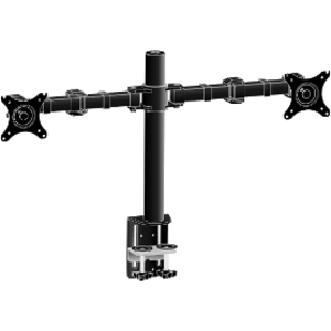 iiyama Dual Desk Mount for Monitor - Black - 2 Displays Supported - 76.2 cm 30inch Screen Support - 10 kg Load Capacity - 100 x 100, 75 x 75