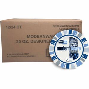 ModernWare Designer Paper Bowls - - Paper - Disposable - White - 288 / Carton