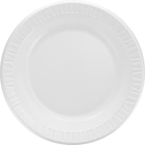Dart 10-1/4" Quiet Classic Laminated Plate - - Foam, Plastic - Serving - White - Glossy - 500 / Carton