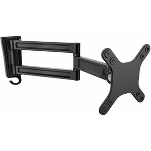 StarTech.com ARMWALLDS Mounting Arm for Monitor, TV, Flat Panel Display - Black - 1 Display(s) Supported - 13" to 27" Screen Support - 33.20 lb Load Capacity - 75 x 75, 100 x