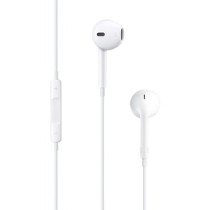 Apple Image Wired Stereo Earset - Earbud - Outer-ear - Red, White - USB, Mini-phone
