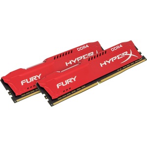 Kingston HyperX Fury RAM Module - 16 GB 2 x 8 GB - DDR4 SDRAM - 2400 MHz DDR4-2400/PC4-19200 - 1.20 V - Non-ECC - Unbuffered - CL15 - 288-pin - DIMM