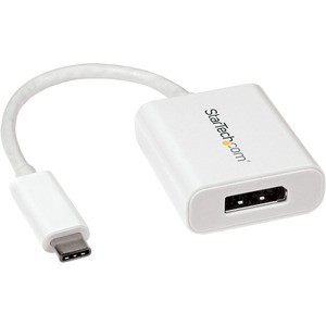 StarTech.com USB C to DisplayPort Adapter - 4K 60Hz - White - USB 3.1 Type-C to DisplayPort Adapter - USB C Video Adapter CDP2DPW - Connect your USB Type-C device