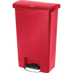 Rubbermaid Commercial Slim Jim 13-gal Step-On Container - Step-on Opening - Hinged Lid - 13 gal Capacity - Manual - Durable, Foot Pedal, Easy to Clean - 28.3" Height x 11.5" W