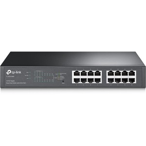TP-LINK TL-SG1016PE 16 Ports Manageable Ethernet Switch - 16 x Gigabit Ethernet Network - Twisted Pair - 2 Layer Supported - Rack-mountable, Desktop