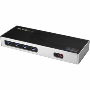StarTech.com USB-C / USB 3.0 Docking Station - Universal Laptop Docking Station - Dual 4K - Dual HDMI, Dual DP, HDMI Andamp; DP 60Hz - 6 x USB Ports - 6 x USB 3.0 - Networ