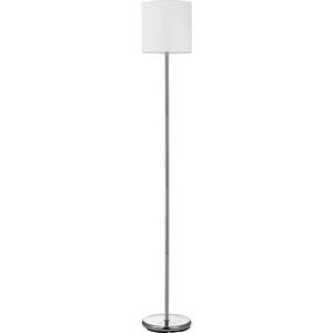 Lorell LED Contemporary Floor Lamp - 65" Height - 12" Width - 10 W LED Bulb - Brushed Nickel - Floor-mountable - Silver - for Living Room, Office, Lobby