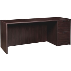 Lorell Prominence 2.0 Right-Pedestal Credenza - 72" x 24"29" , 1" Top - 2 x File Drawer(s) - Single Pedestal on Right Side - Band Edge - Material: Particleboard - Finish: Espr