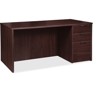 Lorell Prominence 2.0 Right-Pedestal Desk - 1" Top, 72" x 36"29" - 3 x File, Box Drawer(s) - Single Pedestal on Right Side - Band Edge - Material: Particleboard - Finish: Espr