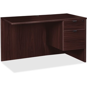 Lorell Prominence 2.0 Espresso Laminate Box/File Right Return - 2-Drawer - 42" x 24" x 29" , 1" Top - 2 x File Drawer(s), Box Drawer(s) - Single Pedestal on Right Side - Band
