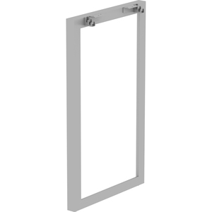Lorell Relevance Standing-Height Side Leg Frame - 23.3" x 40.4" - Finish: Silver