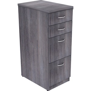 Lorell Relevance Series Charcoal Laminate Office Furniture Storage Cabinet - 4-Drawer - 15.5" x 23.6" x 40.4" - 4 x File Drawer(s), Box Drawer(s) - Material: Metal Frame - Fin