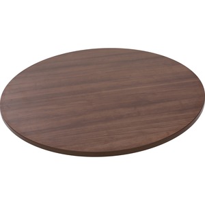Lorell Woodstain Hospitality Round Tabletop - Walnut Round Top - 1" Table Top Thickness x 35.50" Table Top Diameter - Assembly Required