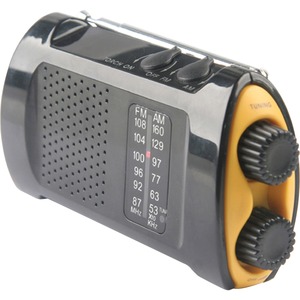 First Aid Only Portable AM/FMTV Crank Radio - Wireless - 3 x AA - Portable