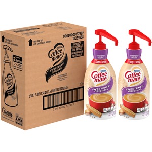 Coffee mate Sweetened Original Gluten-Free Liquid Creamer - Pump Bottle - Sweetened Original Flavor - 50.72 fl oz (1.50 L) - 2/Carton - 300 Serving