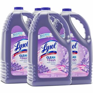 Lysol Clean/Fresh Lavender Cleaner - For Multi Surface - 144 fl oz (4.5 quart) - Clean & Fresh Lavender Orchid Scent - 4 / Carton - Long Lasting, Disinfectant - Purple