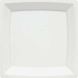 Comet Square Dinner Plate - - Plastic, Porcelain - Disposable - White - 120 / Carton