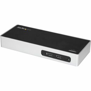 StarTech.com Dual Monitor USB 3.0 Laptop Docking Station w/ HDMI, DVI, VGA via Adapter, 6xUSB 3.0 Andamp; Audio Ports - USB Dock for Mac Andamp; Windows DK30ADD - This dual mo