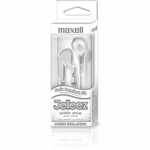 Maxell Jelleez JELM-WH Earset - Earbud - 4 ft Cable - White