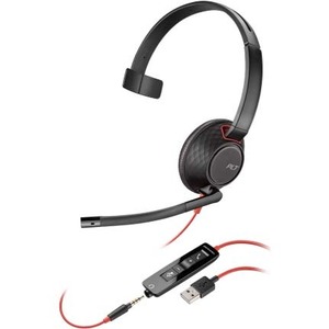Plantronics Blackwire 5210 USB A Wired Over-the-head Mono Headset - Supra-aural - USB Type A, Mini-phone