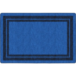 Flagship Carpets Double Dark Tone Border Blue Rug