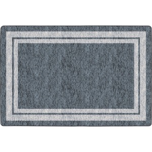 Flagship Carpets Double Light Tone Border Gray Rug