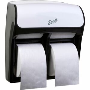 Scott Pro High-Capacity SRB Bath Tissue Dispenser - Roll Dispenser - 4 x Roll - 12.8" Height x 11.3" Width x 6.2" Depth - Plastic - White - Compact, Durable - 1 Each