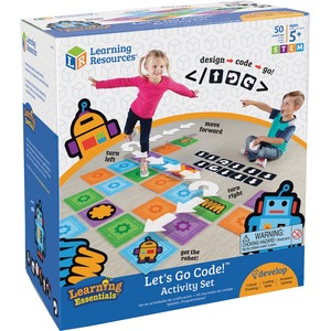Learning Resources Ages 5+ Let's Go Code Activity Set - Theme/Subject: Fun - Skill Learning: Gross Motor, Visual, Critical Thinking, Sequential Thinking, Problem Solving, Dire