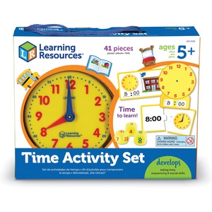 Learning Resources Time Activity Set - Theme/Subject: Learning - Skill Learning: Visual, Time, Problem Solving, Fine Motor, Self-help, Tactile Discrimination - 4 Year & Up - M