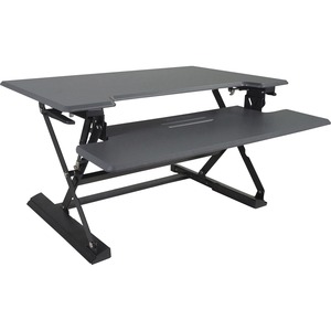 Victor Multipurpose Desktop Riser - 20.50" Height - Desktop, Tabletop - Wood, Steel, Laminate - Charcoal Gray, Black - Scratch Resistant
