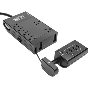 Tripp Lite by Eaton Protect It! 6-Outlet Surge Protector 4 USB Ports 6 ft. Cord 1080 Joules Diagnostic LED Black Housing - 6 x NEMA 5-15R, 4 x USB - 1800 VA - 1080 J - 120 V A