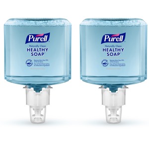 PURELL® ES6 CRT HEALTHY SOAP™ Naturally Clean Fragrance Free Foam - Fragrance-free ScentFor - 40.6 fl oz (1200 mL) - Dirt Remover, Kill Germs - Skin - Antibacterial - Blue - F