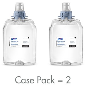 PURELL® FMX-20 Education Fragrance Free Foam Soap - 67.6 fl oz (2 L) - Dirt Remover, Kill Germs - Skin, School - Moisturizing - Clear - Fragrance-free, Dye-free, Bio-based - 2