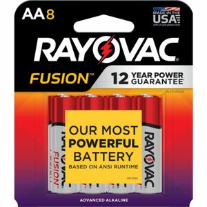 Rayovac Fusion Advanced Alkaline AA Batteries - For Multipurpose - AA - 8 / Pack