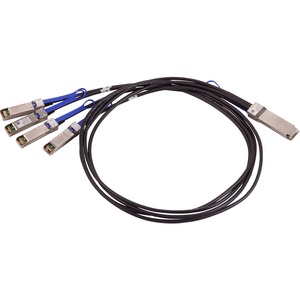 Mellanox LinkX QSFP28/SFP28 Network Cable for Network Device - 2.50 m - 1 x QSFP28 Male Network - 4 x SFP28 Male Network - 12.50 GB/s - Black