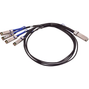 Mellanox LinkX QSFP28/SFP28 Network Cable for Network Device - 1.50 m - 1 x QSFP28 Male Network - 4 x SFP28 Male Network - 12.50 GB/s - Black