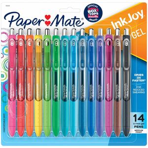 Paper Mate InkJoy Gel Retractable Pen - Medium Pen Point - Retractable - Assorted Gel-based Ink - Assorted Barrel - 14 / Pack
