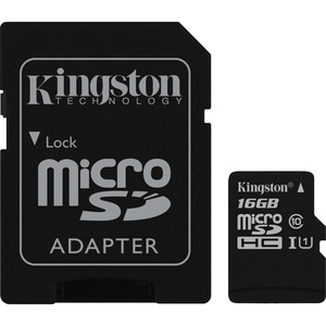 Kingston Canvas Select 16 GB microSDHC - Class 10/UHS-I U1 - 80 MB/s Read - 10 MB/s Write