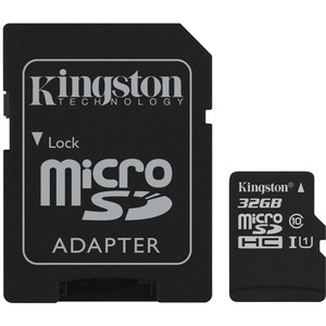 Kingston Canvas Select 32 GB microSDHC - Class 10/UHS-I U1 - 80 MB/s Read - 10 MB/s Write