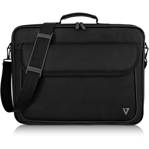 V7 Essential CCK16-BLK-3E Carrying Case Briefcase for 40.6 cm 16inch Notebook - Black - 600D Polyester, 210D Polyester Interior - Shoulder Strap