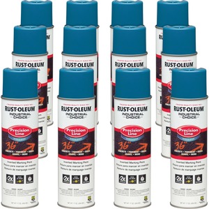 Rust-Oleum Industrial Choice Precision Line Marking Paint - 1 Color(s) - Caution Blue - 17 fl oz - 12 / Carton