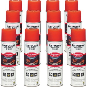 Rust-Oleum Industrial Choice Precision Line Marking Paint - 1 Color(s) - Alert Orange - 17 fl oz - 12 / Carton