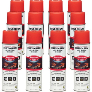 Rust-Oleum Industrial Choice Precision Line Marking Paint - 1 Color(s) - Safety Red - 17 fl oz - 12 / Carton