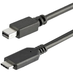 StarTech.com 1m / 3 ft USB-C to Mini DisplayPort Cable - USB C to mDP Cable - 4K 60Hz - Black - USB-C to Mini DisplayPort Cable and adapter in one - USBC to mDP cabl