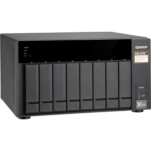 QNAP TS-873 8 x Total Bays SAN/NAS Storage System - Tower - AMD R-Series RX-421ND Quad-core 4 Core 2.10 GHz - 8 x HDD Supported - 10 x SSD Supported - 4 GB RAM DDR