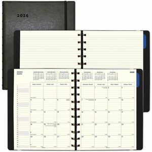 Filofax Monthly Planner, 17 Months, Bilingual, Black (C1811001) - Julian Dates - Monthly, Daily - 17 Month - August 2025 to December 2026 - 1 Month Single Page Layout - 8 1/2"